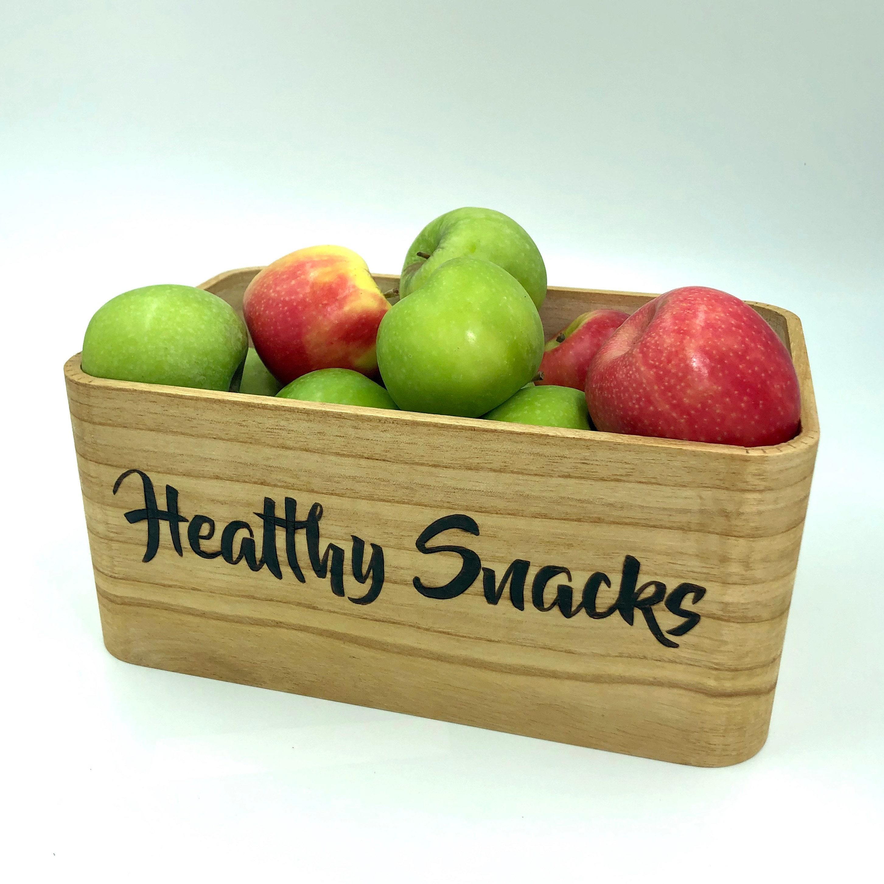 Healthy Snacks Wooden Storage Box