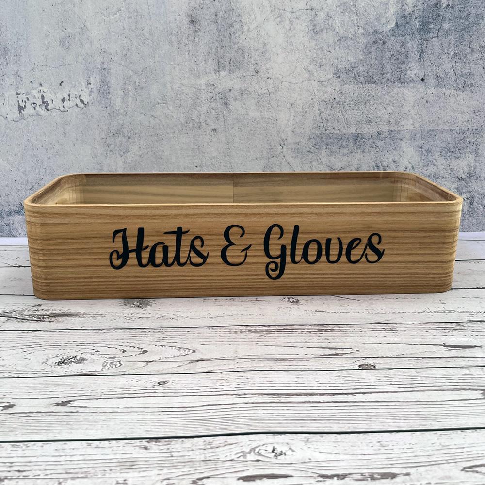 glove wooden storage box