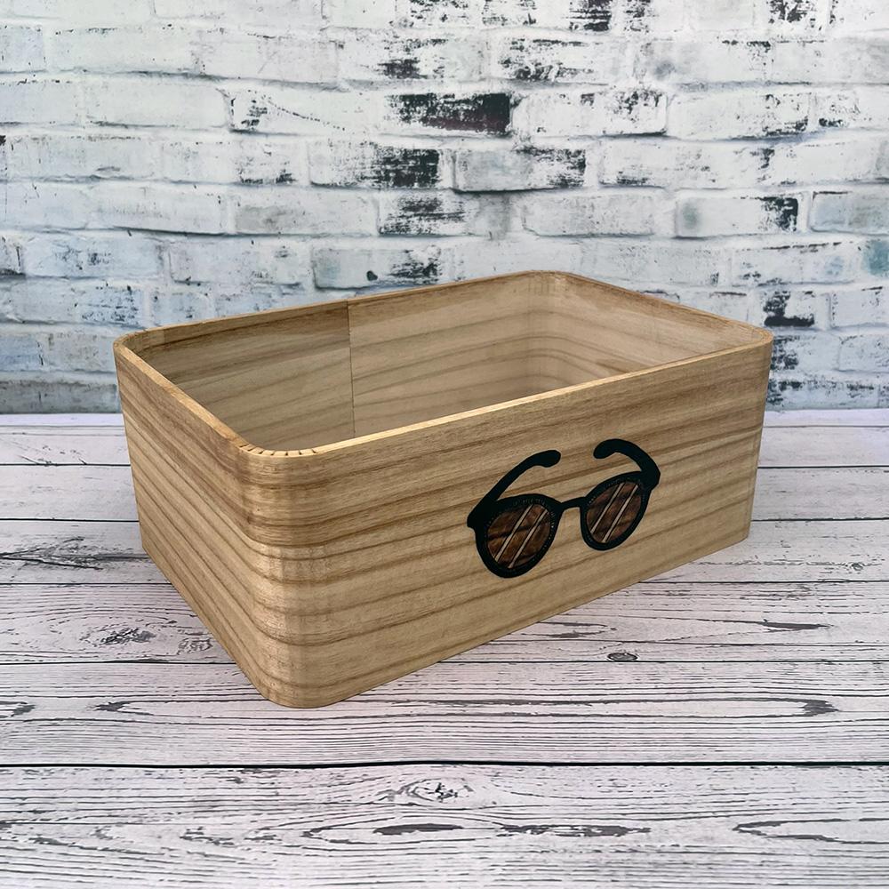 box for sunglasses and summer stuff