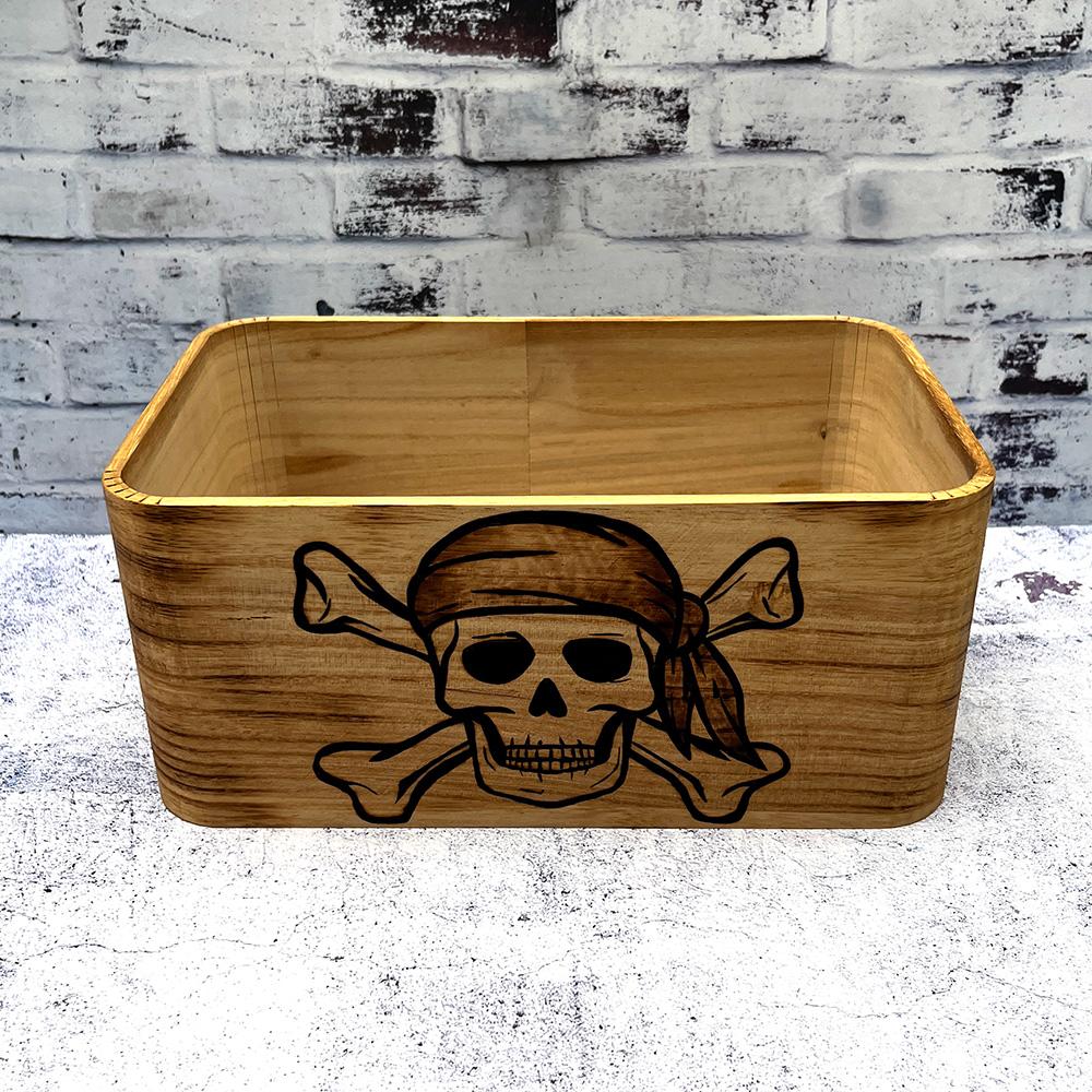 Skull  wooden box for halloween