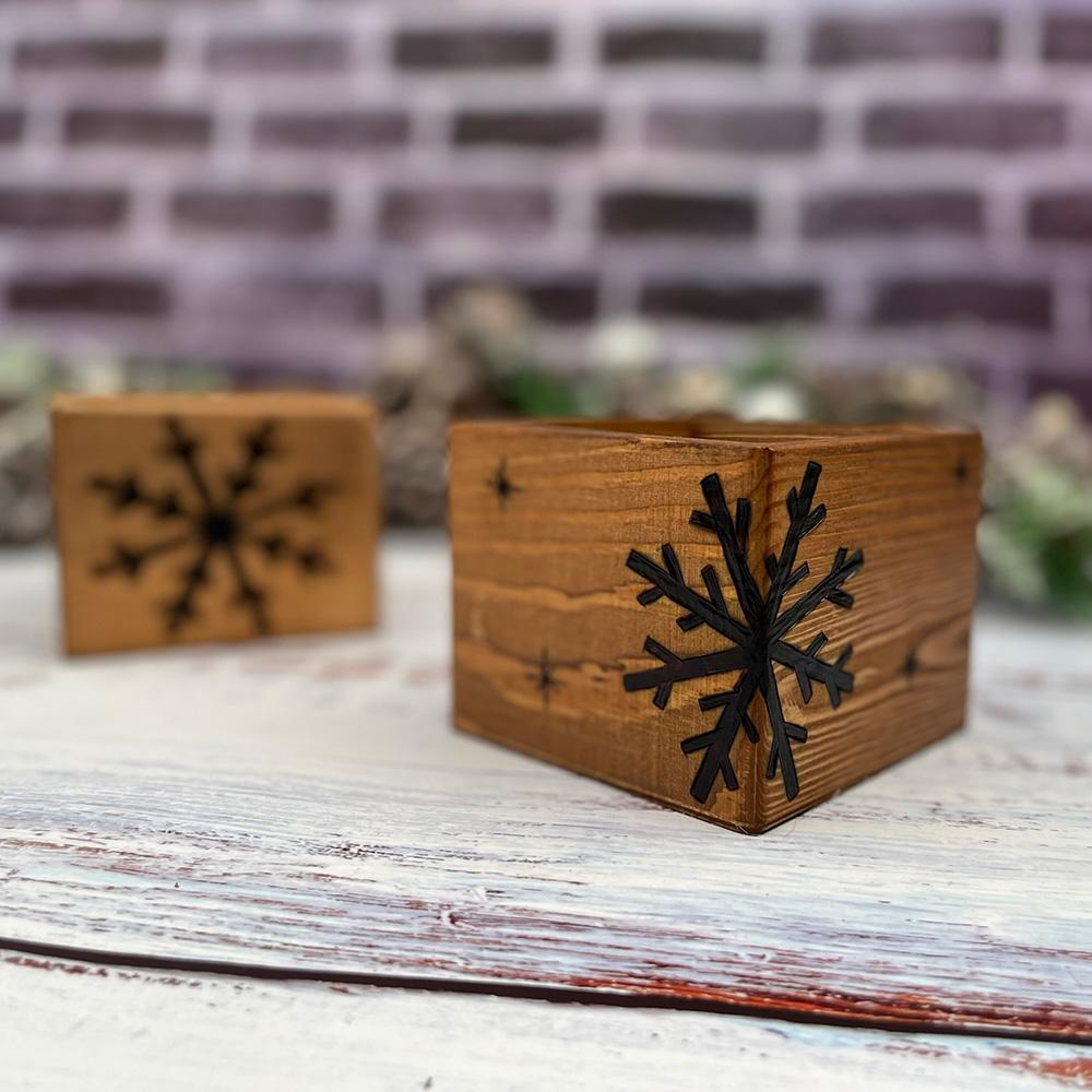 festive wooden boxes