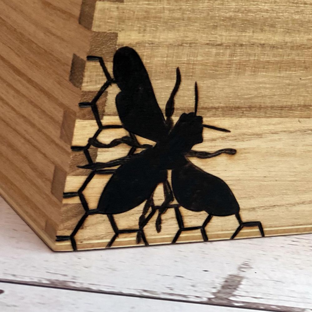 Bee wooden  memory box