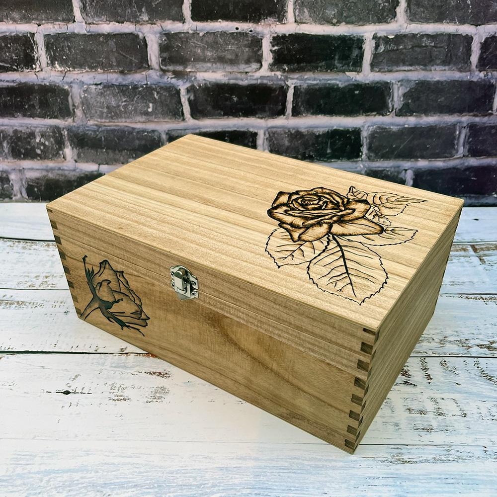 Wooden Rose Box