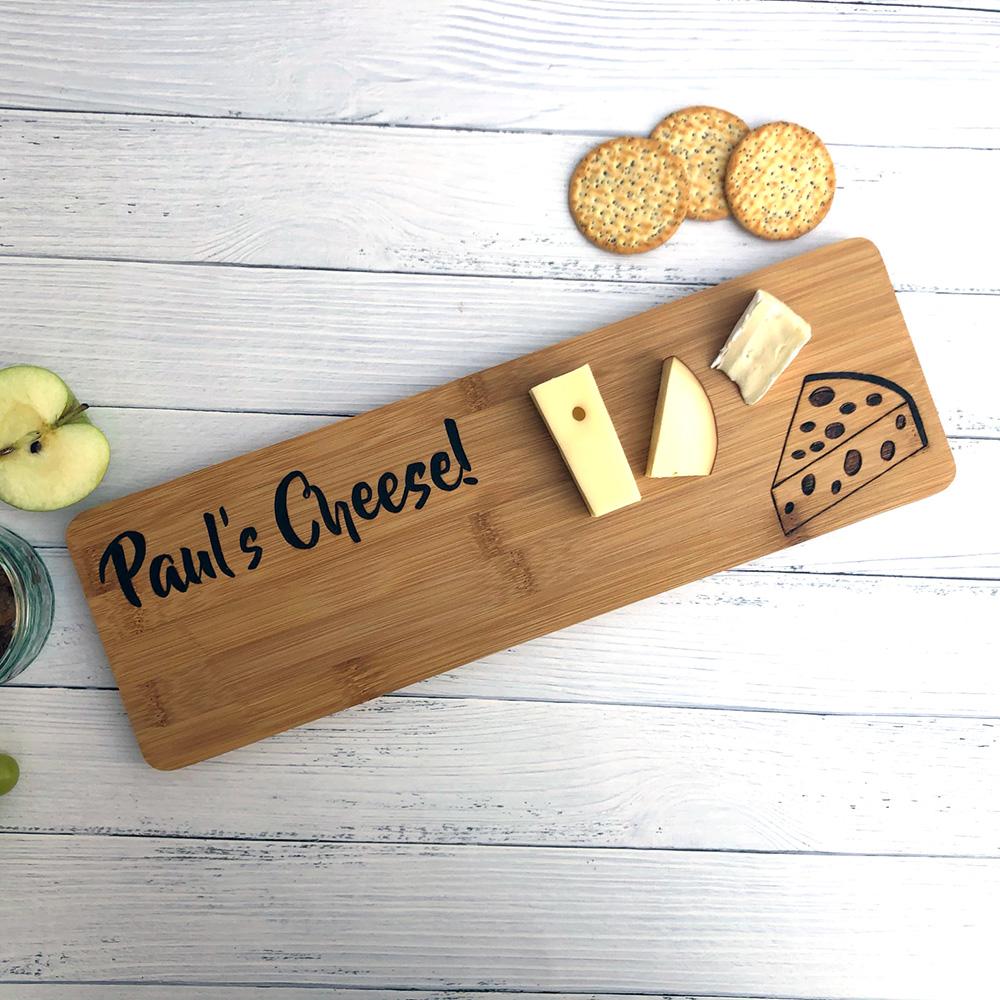 Personalised wooden cheeseboard