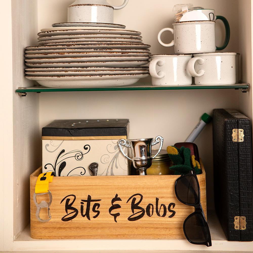 Bits and Bobs wooden storage box