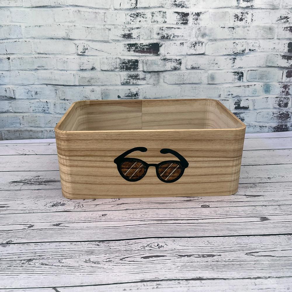 sunglasses wooden storage box