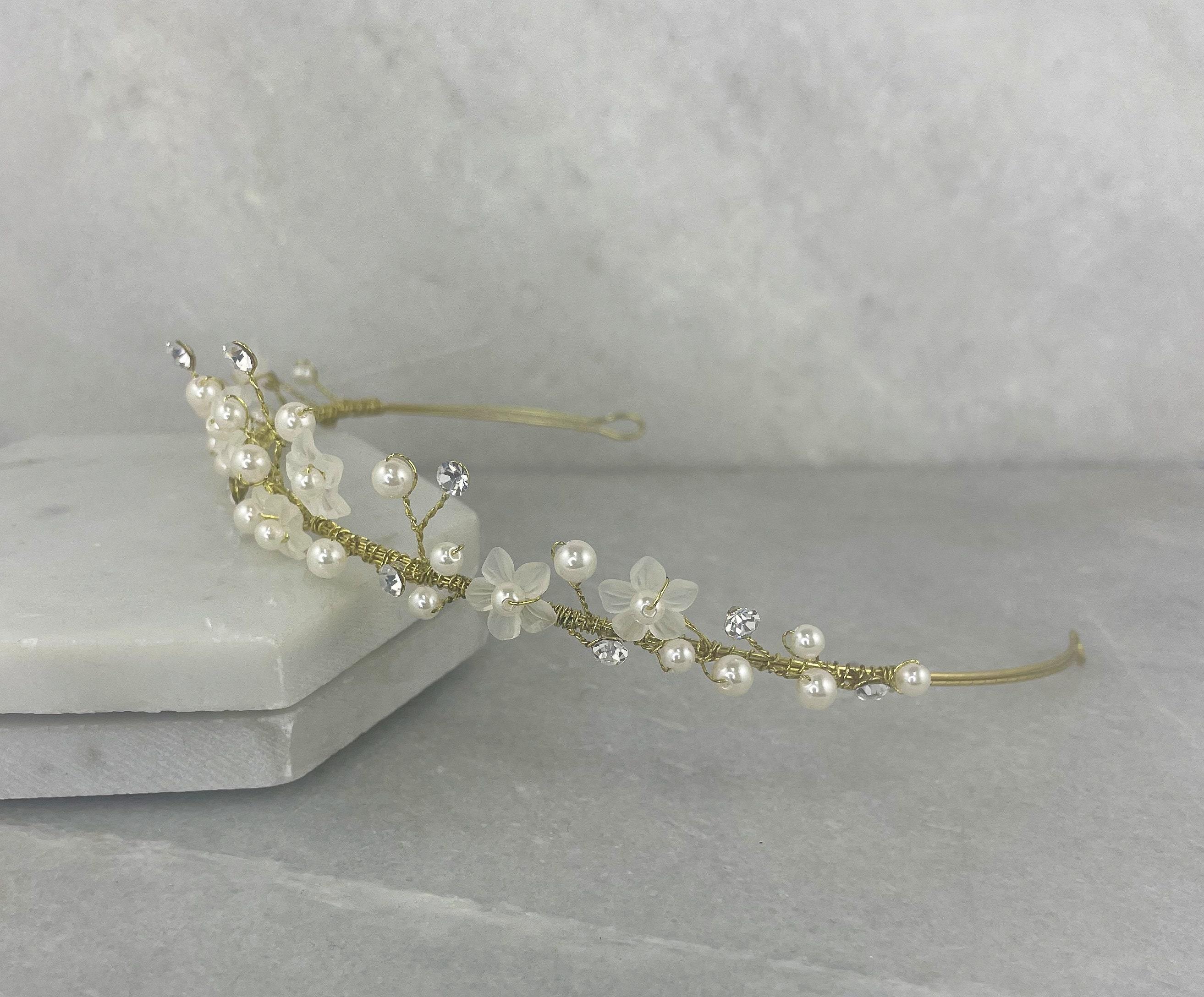 Childrens Gold Flower Tiara Gold Flower Girl Tiara Gold Communion