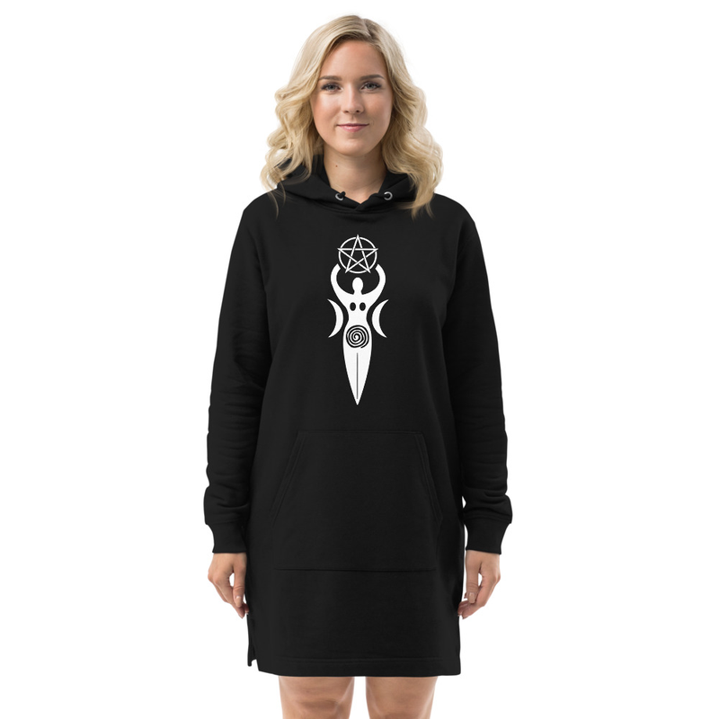 Moon Goddess Pentagram Hoodie Dress