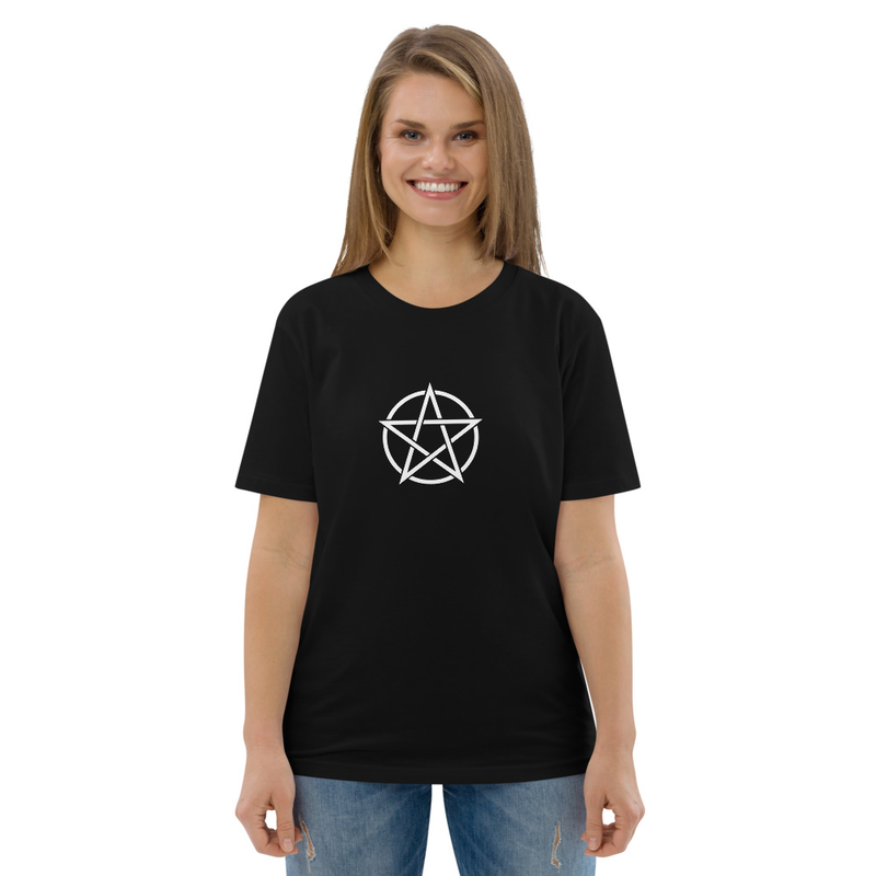 Unisex Organic Pentagram Cotton T-Shirt