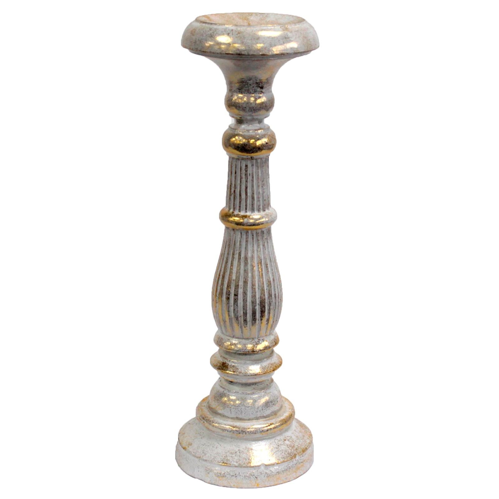 White & Gold Candle Stand (Large)