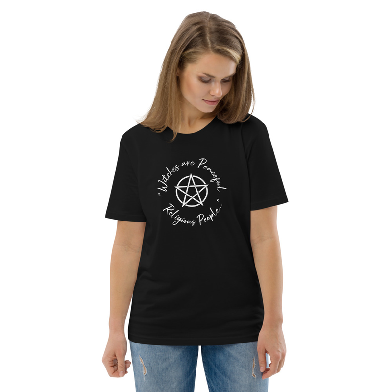 Unisex "Witches are Peaceful" cotton t-shirt
