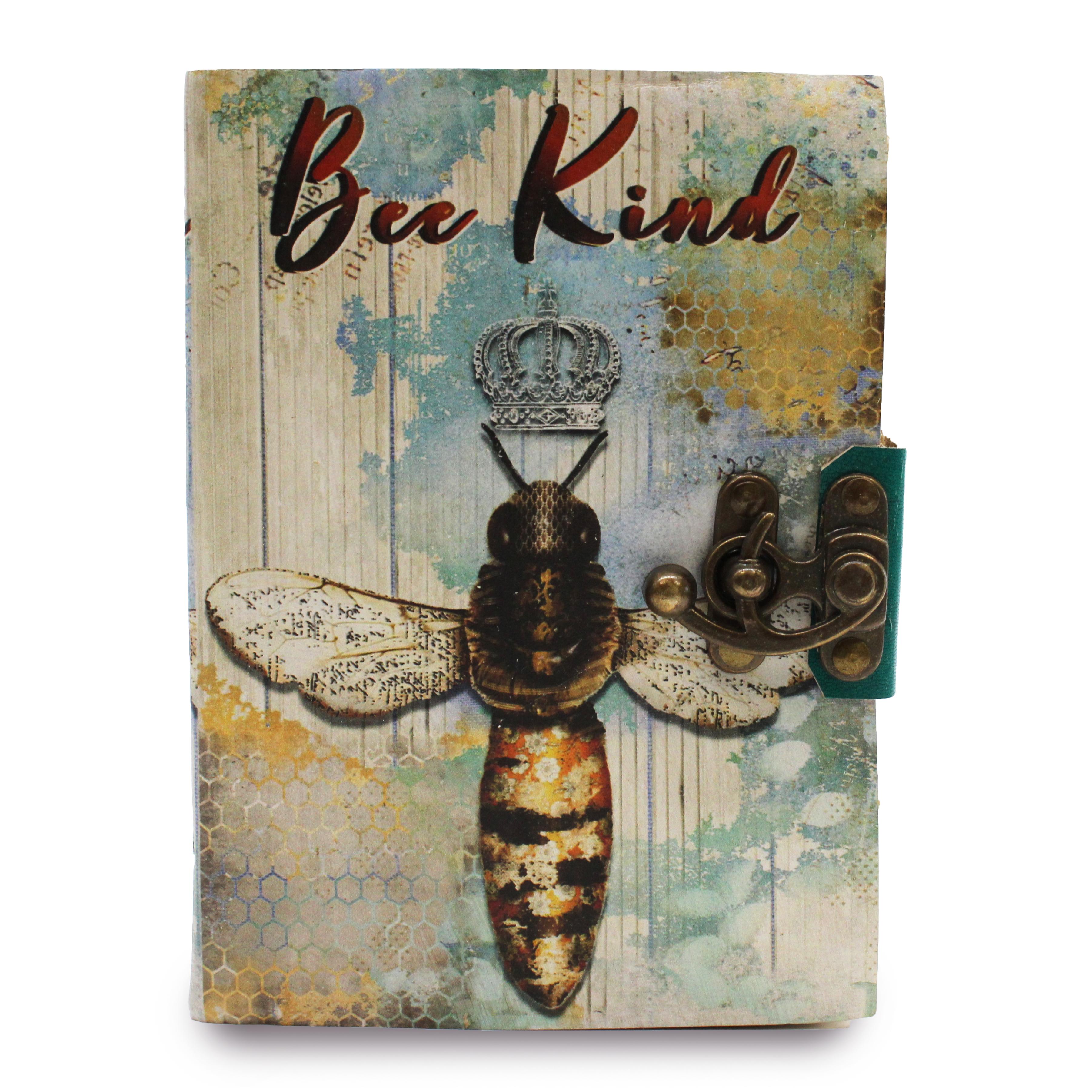 Leather-bound "Bee Kind" Beekeepers notebook