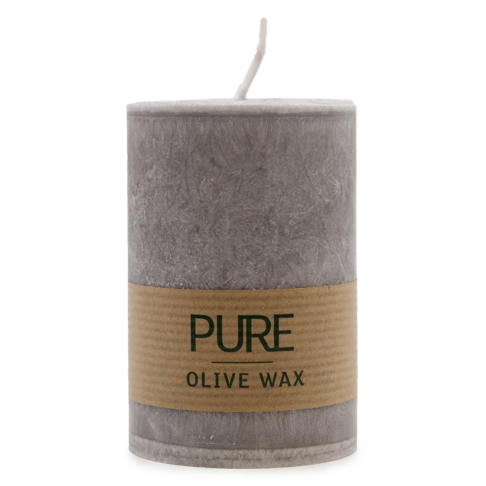 Vegan-Friendly Pure Olive Wax Candle 90x60 - Grey