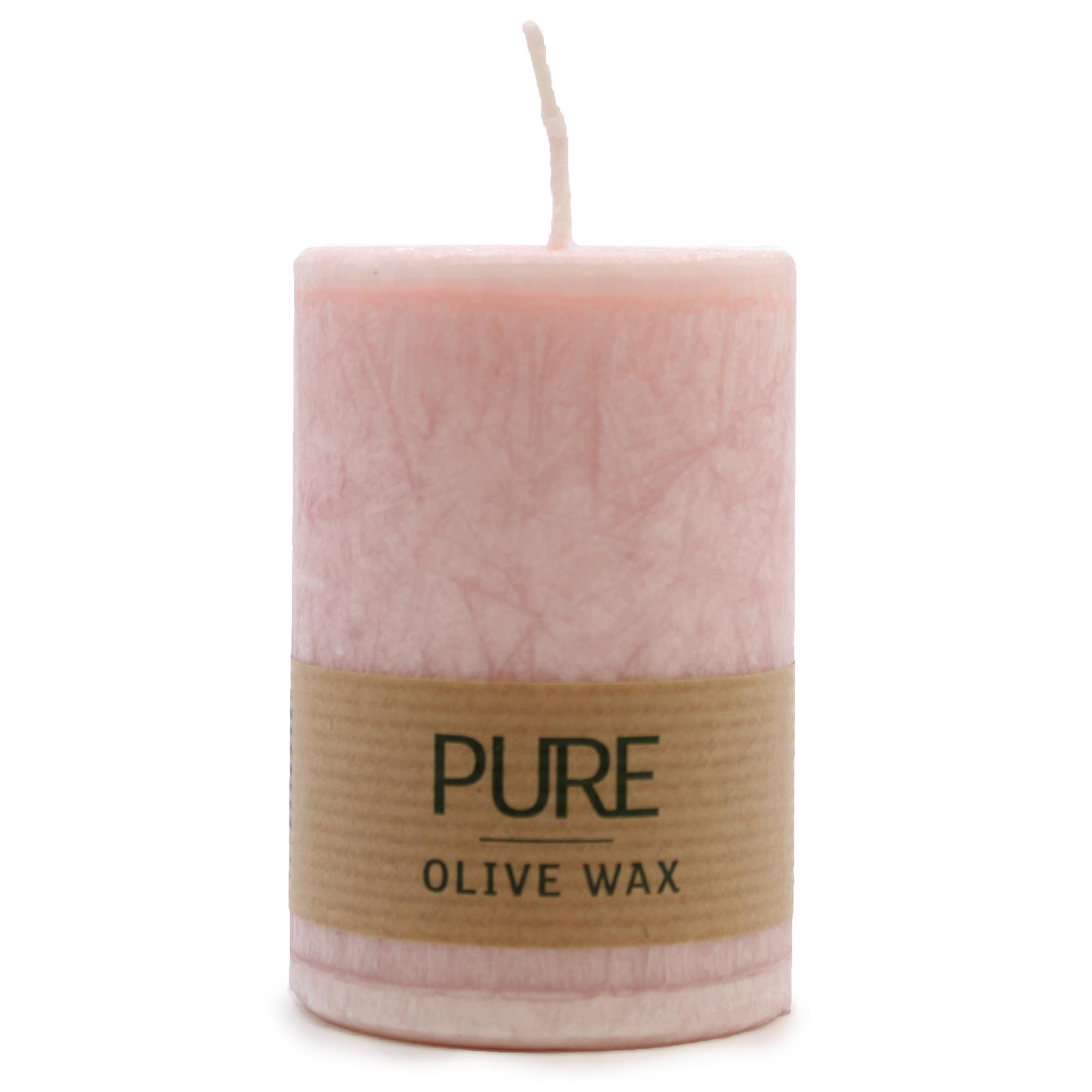 Vegan-Friendly Pure Olive Wax Candle 90x60 - Antique Rose