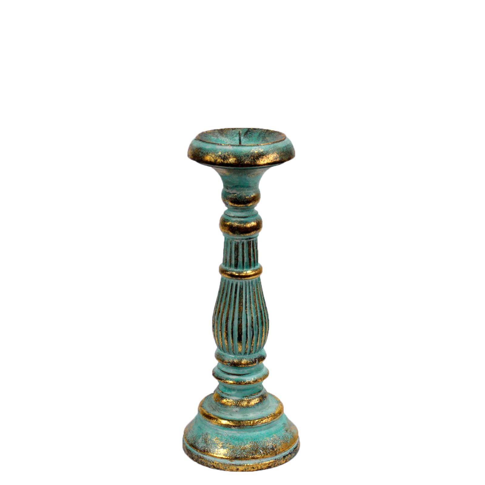 Turquois & Gold Candle Stand (Small)