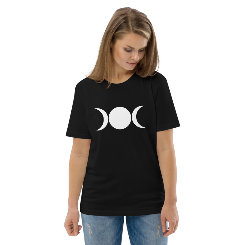 Unisex Wiccan Triple Moon Organic Cotton T-shirt