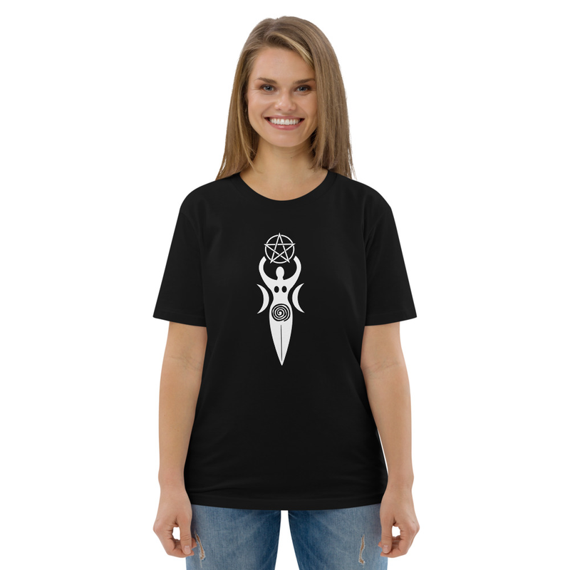 Unisex Moon Goddess Pentagram Organic Cotton T-Shirt