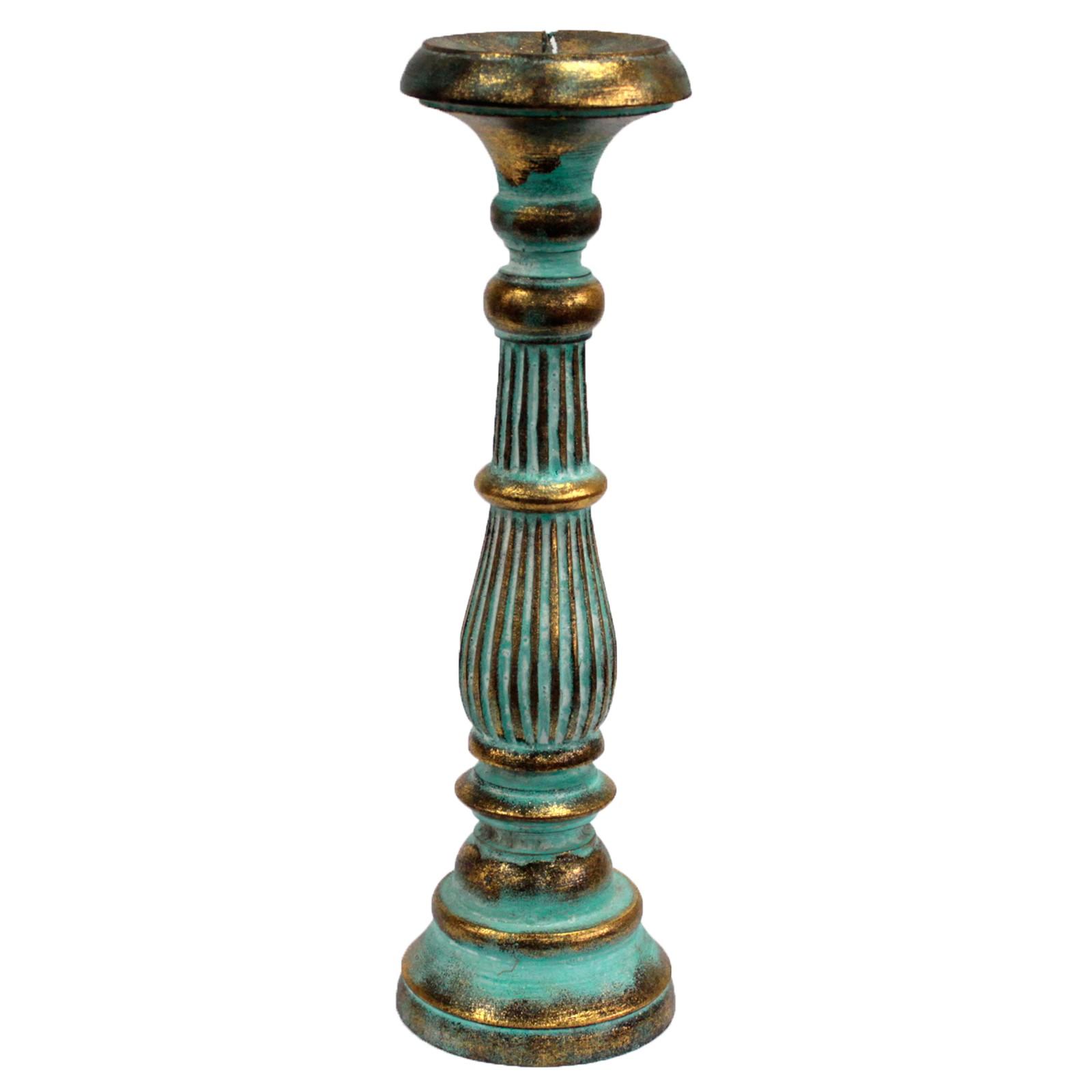 Turquois & Gold Candle Stand (Large)