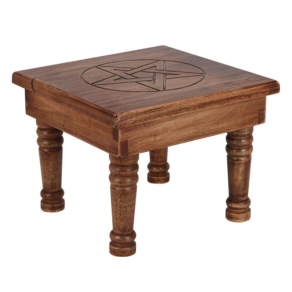 Large Pentagram Wicca Altar Table
