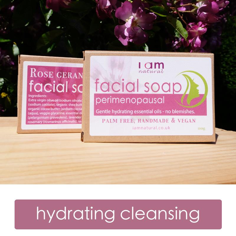 Rose Geranium Facial Cleansing Soap front and back different angle
