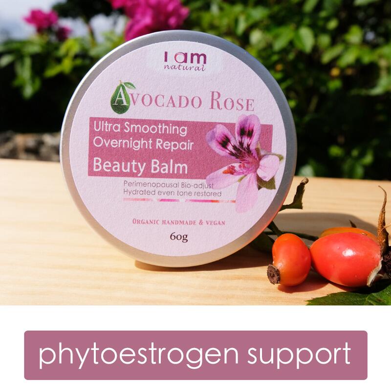 Organic Avocado Rose Overnight Repair Beauty Balm phytoestrogen support