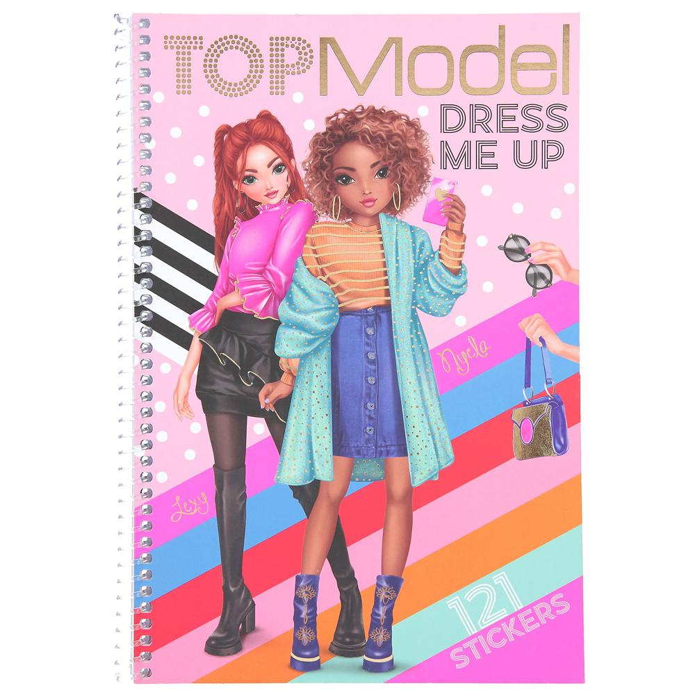 TOP Model Dress Me Up Sticker Colouring Book - Depesche - Design