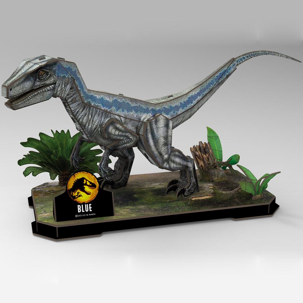 View 3 Revell Jurassic World Dominion Blue Velociraptor 3D Puzzle for Ages 10+ RV00243