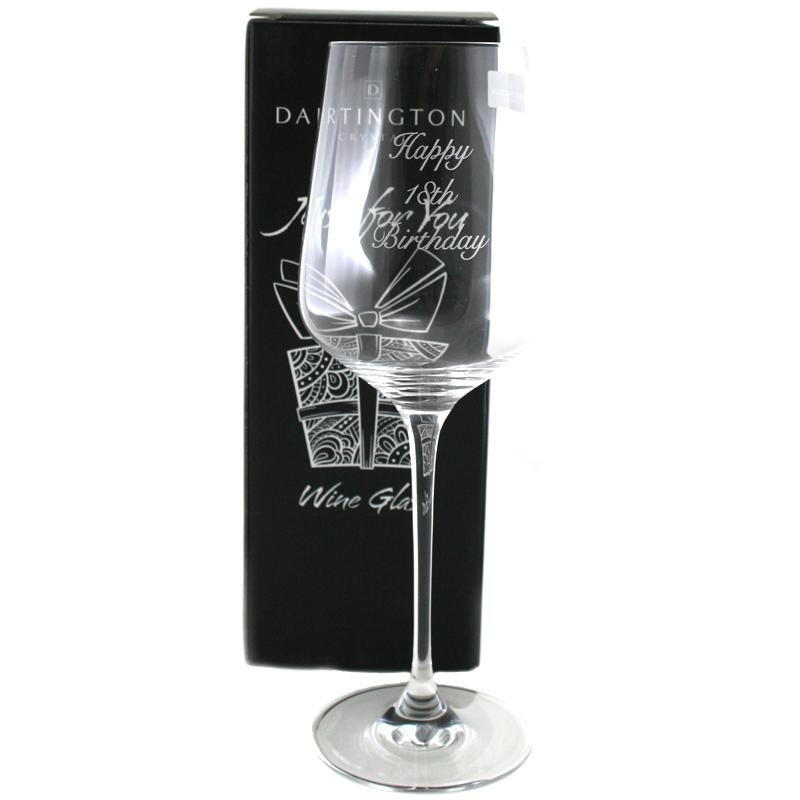 Dartington Crystal Just For You 18th Birthday Wine Glass ST3172/2/H18BIRTHDAY