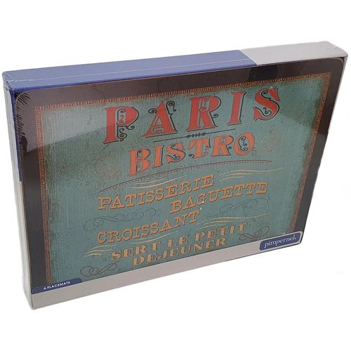 Set van 6 Hittebestendige Placemats met Parijse Scènes Set van 6 Hittebestendige Placemats met Parijse Scènes