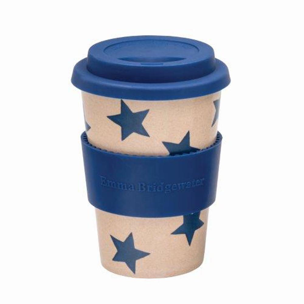 View 2 Emma Bridgewater Blue Star Rice Husk Travel Cup (BOXED) SKY6100