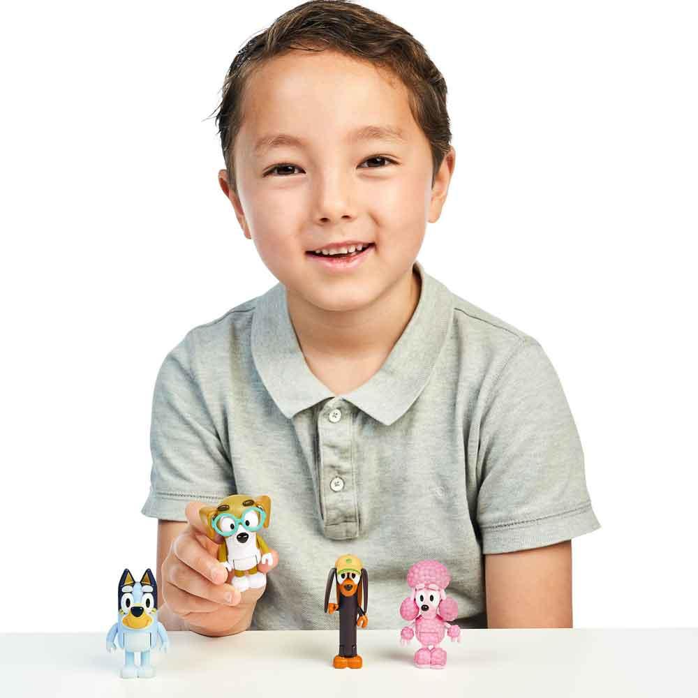 View 4 Bluey Friends 4 Figure Set with Coco Snickers and Honey for Ages 3+ 13014