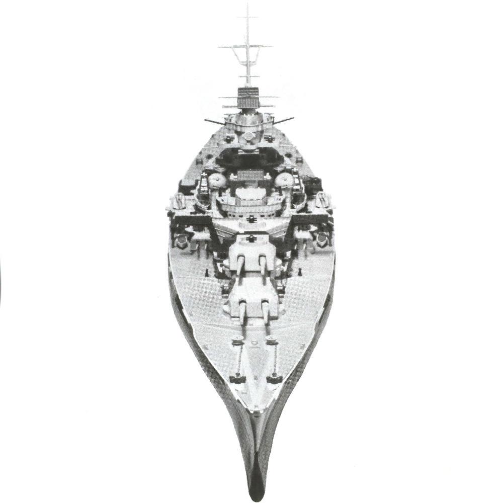 View 2 Tamiya German Battleship Tirpitz Model Kit Scale 1/350 78015
