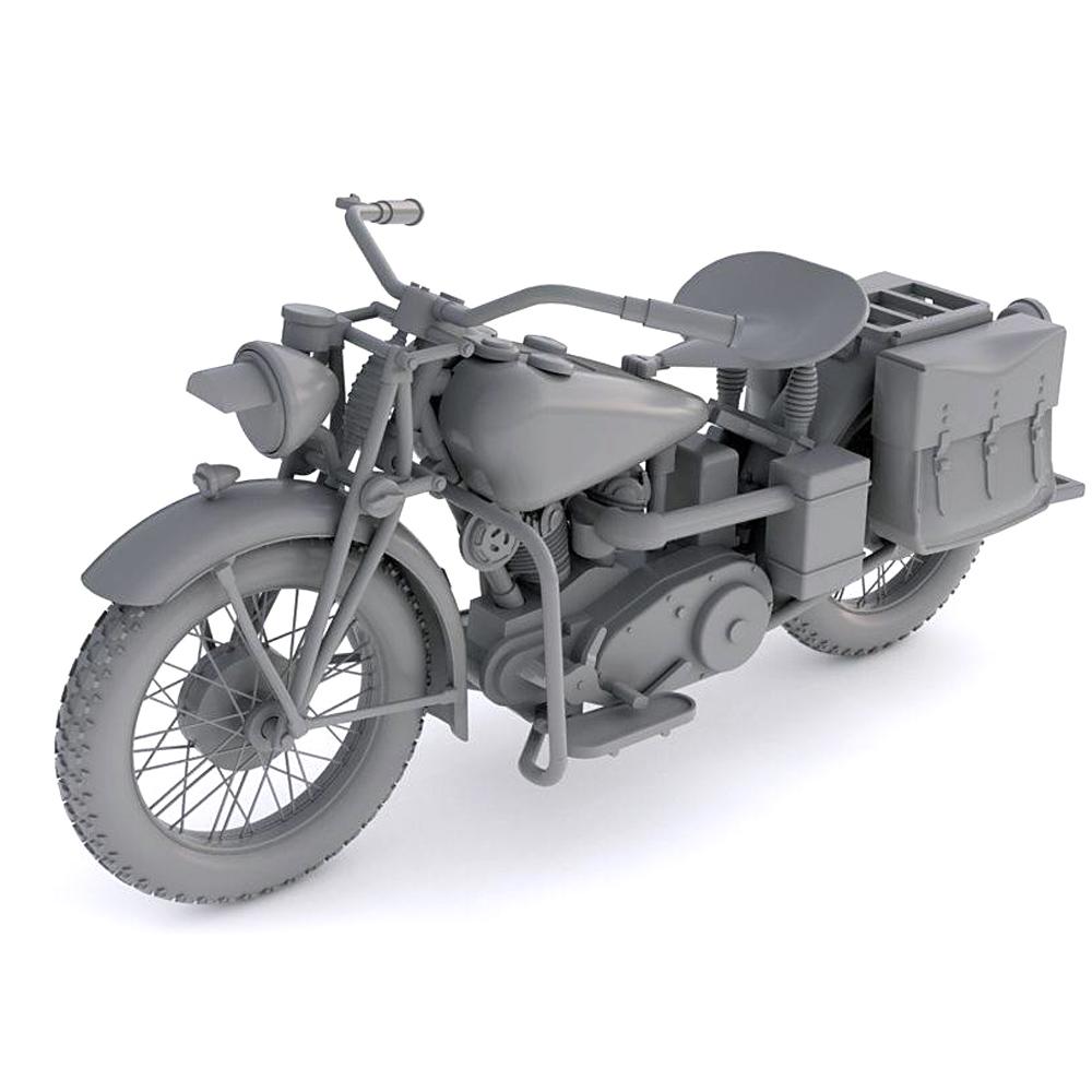 View 2 Thunder Model Indian 741B US Military Motorcycle Kit Scale 1:35 PKTHU35003