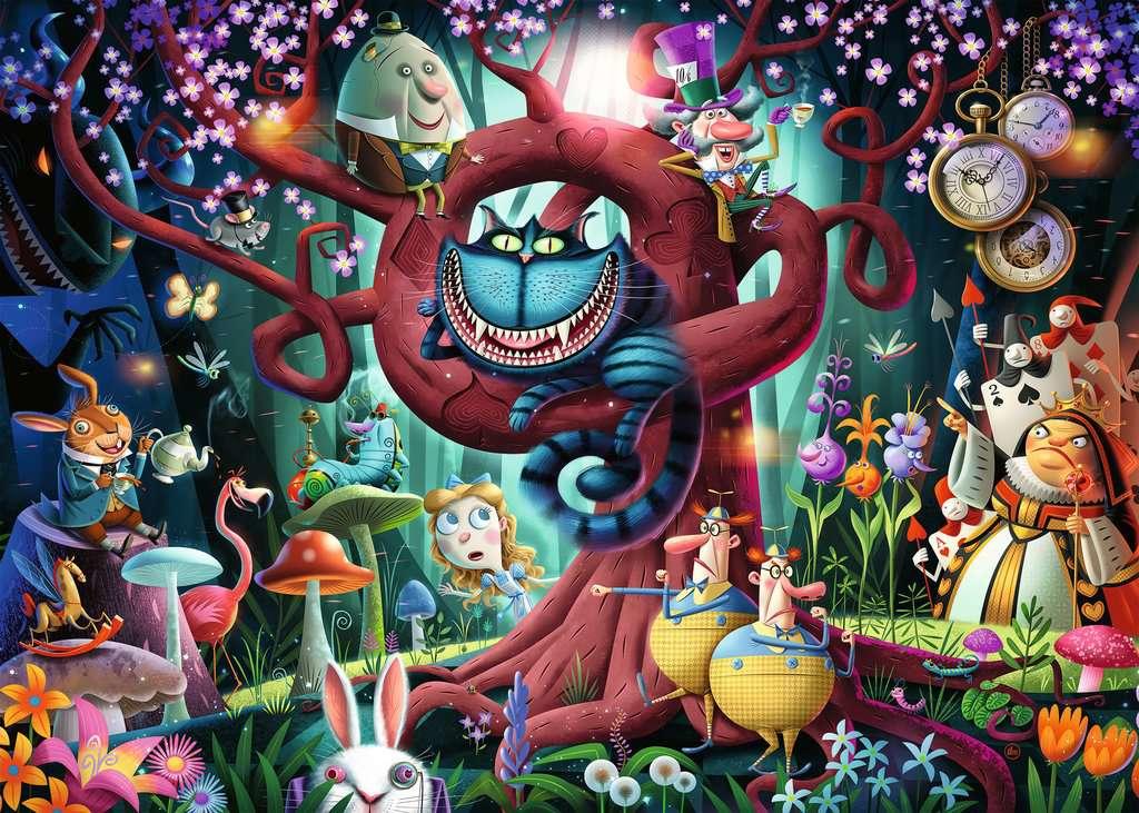 View 2 Ravensburger Alice in Wonderland "Almost Everyone is Mad" 1000 Piece Jigsaw Puzzle 16456