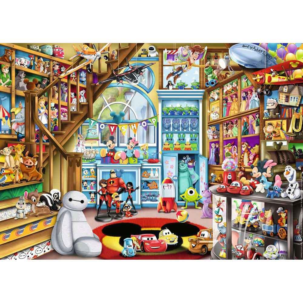 View 2 Ravensburger Disney Pixar Toy Store 1000 Piece Jigsaw Puzzle 16734