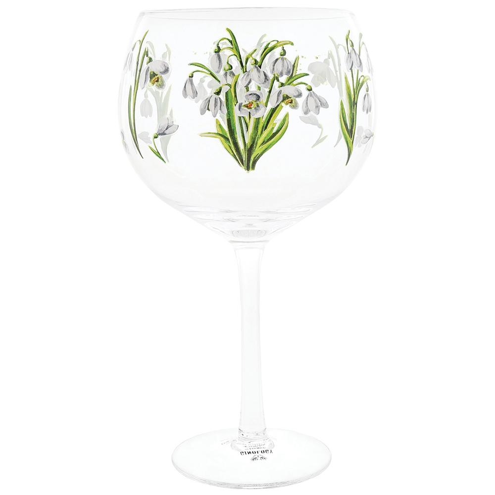 Ginology Glassware Snowdrops Gin Copa Glass 690ml Floral Design Boxed A30668