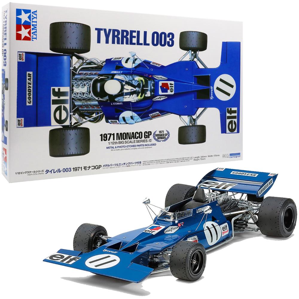 Tamiya Tyrrell 003 1971 Monaco Grand Prix Racing Car Model Kit 12054 Scale 1:12 12054