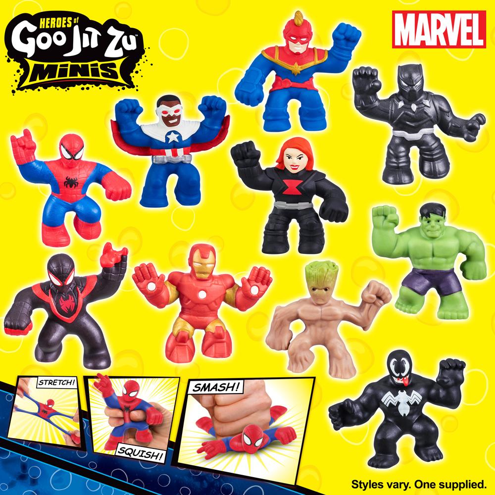 View 4 Heroes of Goo Jit Zu Marvel Minis Single Figure Pack Incredible Hulk for Ages 4+ 41380-HULK