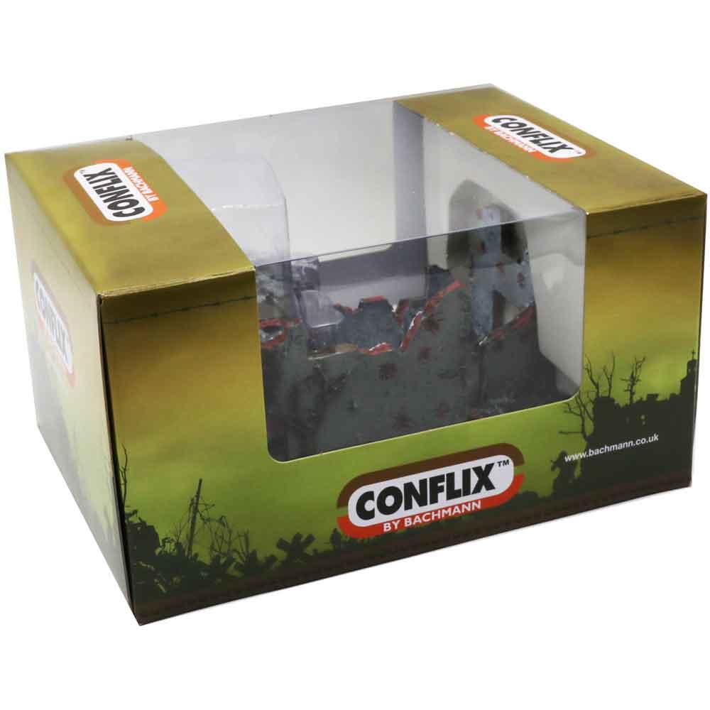 View 2 Conflix Ruined House Wargame Diorama Scenery Set Polystone Model PKCX6510
