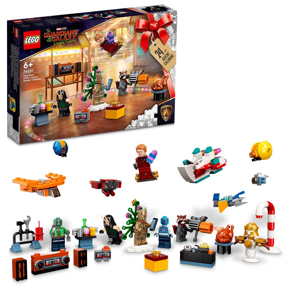 View 3 LEGO Marvel Guardians of The Galaxy Advent Calendar 2022 268 Piece for Ages 6+ 76231