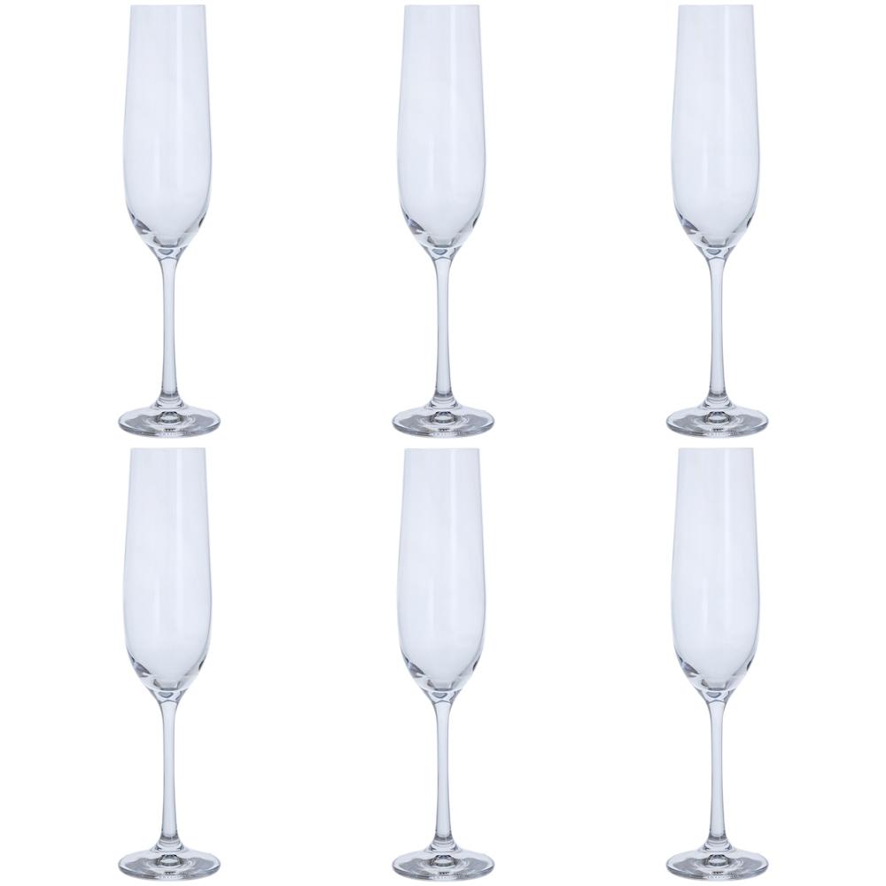 View 3 Dartington Crystal Champagne FLUTES SET of SIX Glasses ST3262/4/6PK