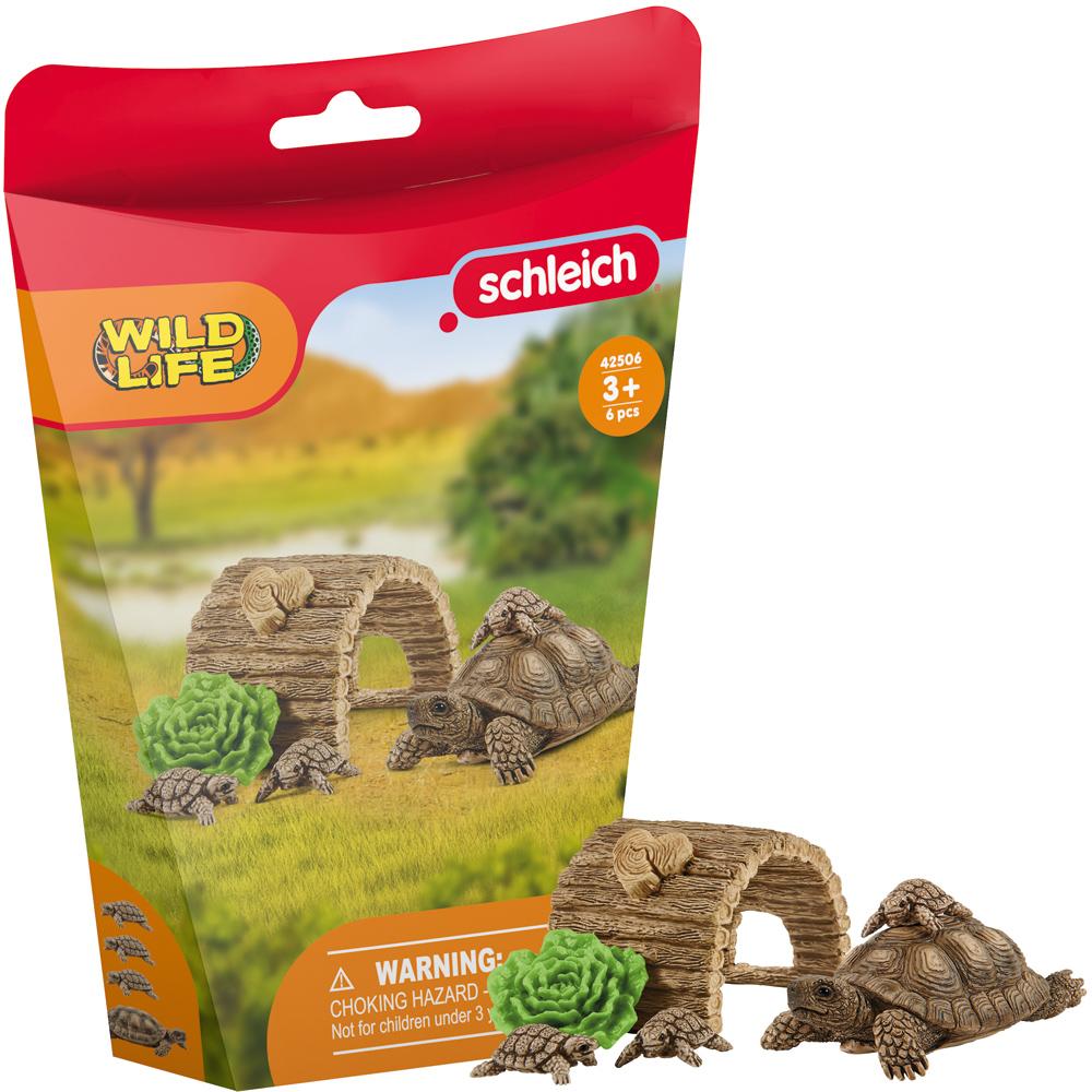 Schleich Wild Life Tortoise Home with 4 Figures and Accessories for Ages 3+ SC42506