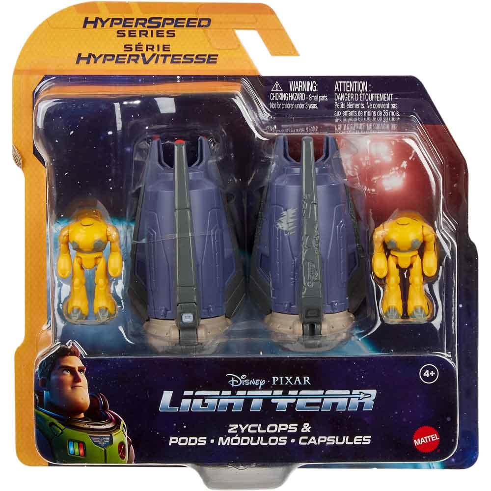 View 4 Disney Pixar Lightyear Hyperspeed Series Zyclops Pods Set with Figures HHJ96