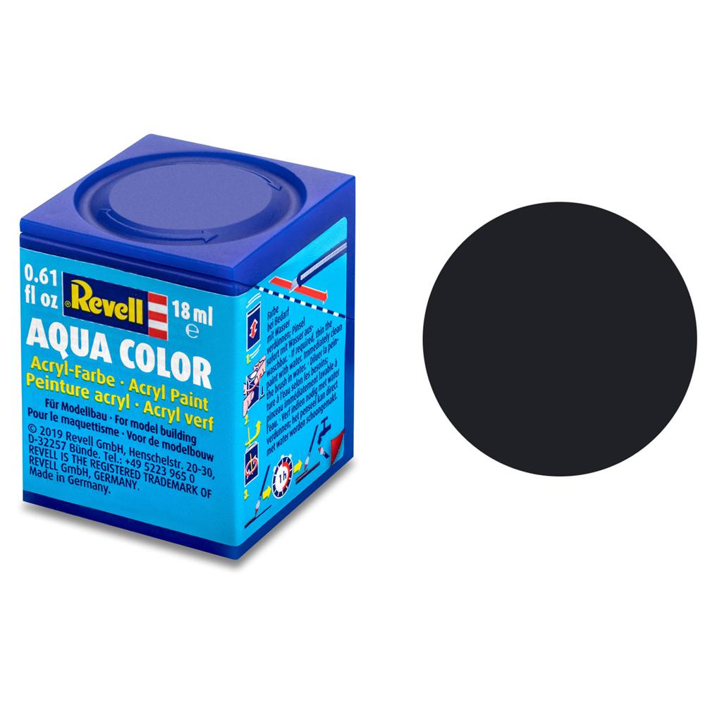Revell Aqua Solid Matt - Black 08 RV36108