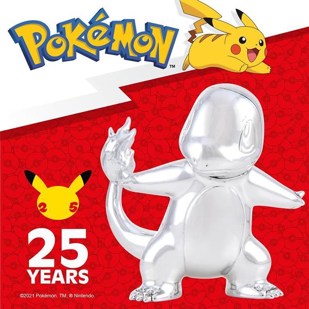View 5 Pokemon 25th Anniversary Celebration 3" Silver CHARMANDER Figure PKW2395