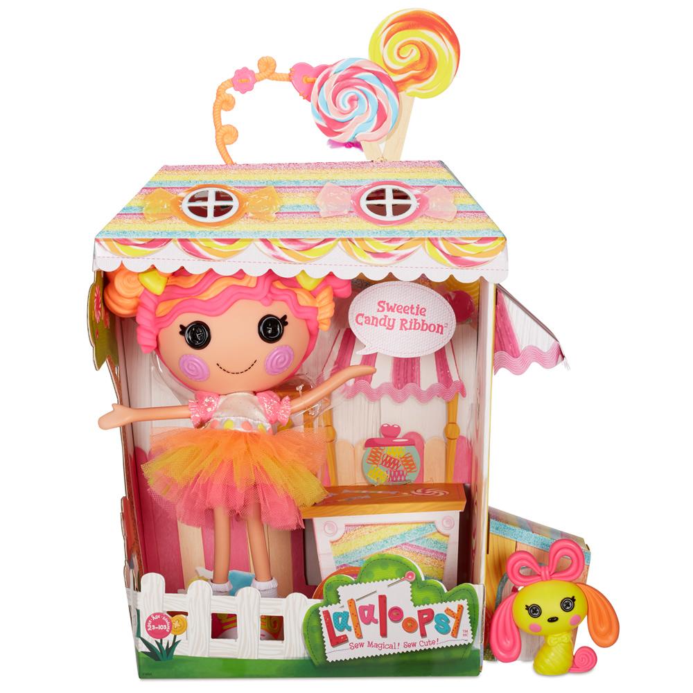Lalaloopsy SWEETIE CANDY RIBBON 13-Inch Doll with Pet Puppy 576891EUC