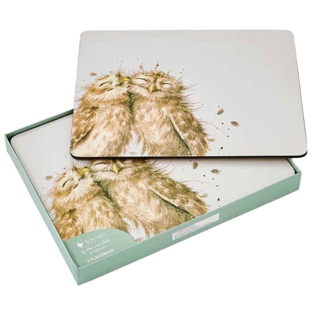 Pimpernel Wrendale Designs Owl Cork Backed Placemats Set of 6
