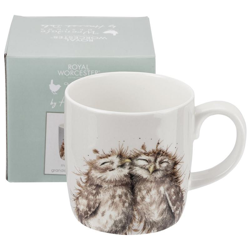 Royal Worcester Wrendale The Twits Owls Fine Bone China Mug (BOXED) MMMR4020-XD