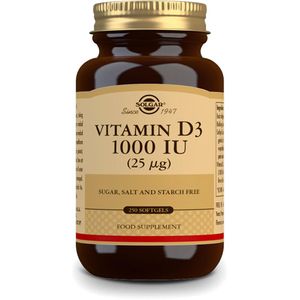 View 3 Solgar Vitamin D3 1000iu (25µg) - 100 SOFTGELS SOLE3340
