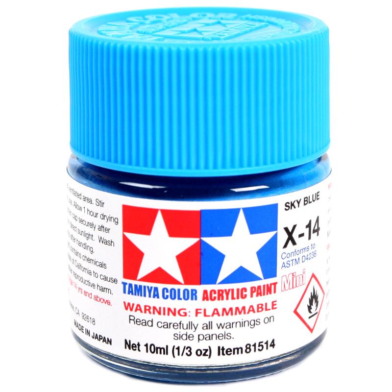 Tamiya X Acrylic Paint 10ml - SKY BLUE X-14 81514
